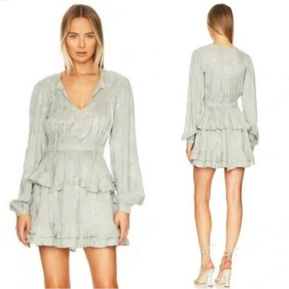 Tularosa Kimora Embroidered Mini Dress in Blue Abyss NWT - Picture 2 of 5